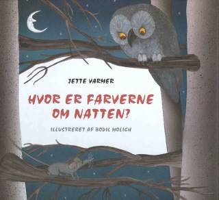 Hvor er farverne om natten? Billedbog af Jette Varmer, illustreret af Bodil Molich